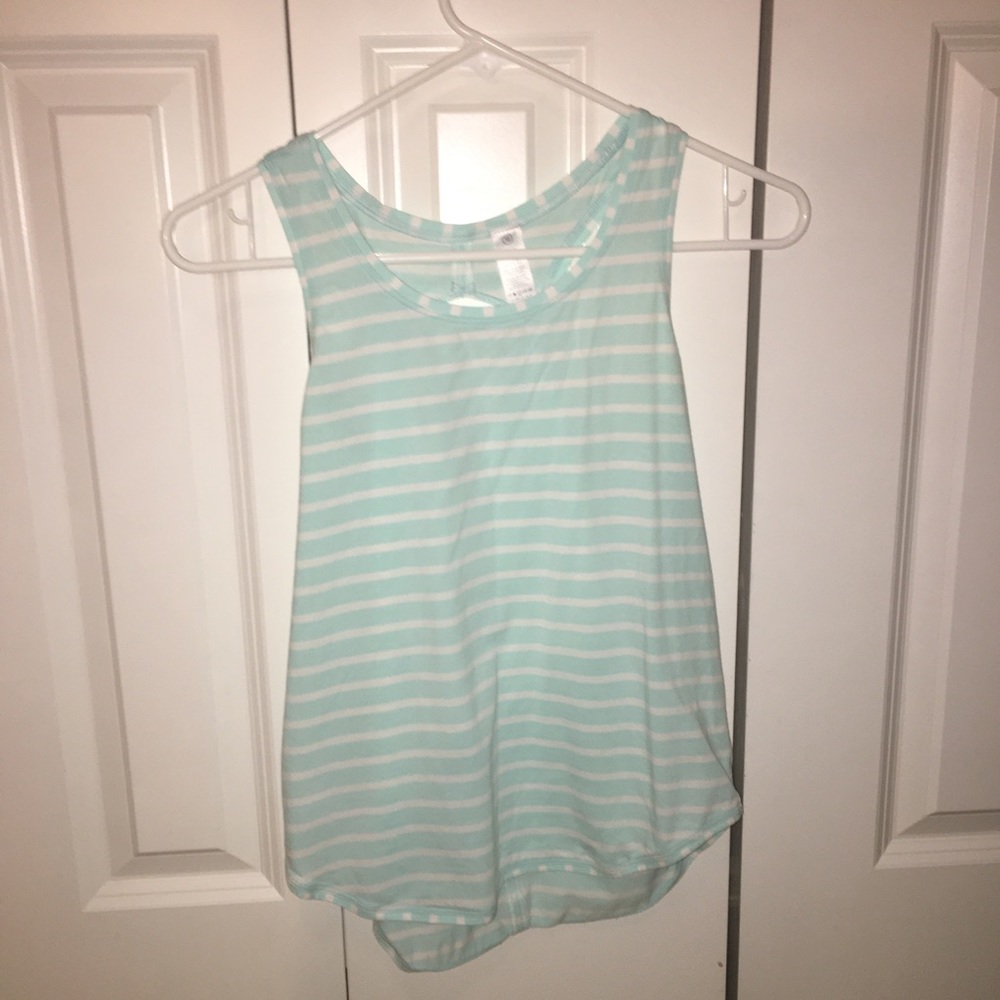 Light blue stripped tank top